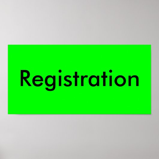 Registratie Poster (Voorkant)