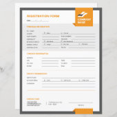 Registratieformulier Sjabloon (Voorkant / Achterkant)