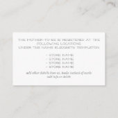 Registre baby shower Carte de cerfs de bois (Dos)