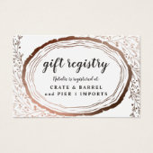 Registre cadeau en cuivre en tranches de bois rust (Devant)