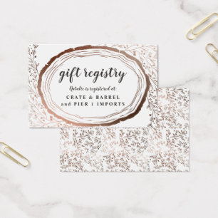 Registre cadeau en cuivre en tranches de bois rust