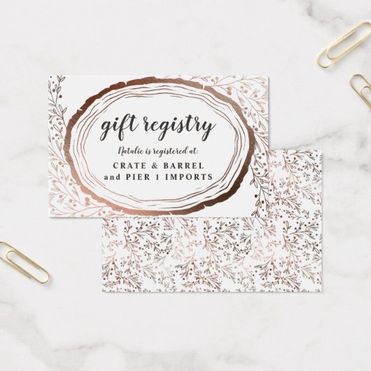 Registre cadeau en cuivre en tranches de bois rust (Bureau)