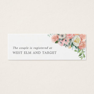Registre Cadeau Romantique Floral Mariage Insérez