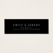 Registre cadeau simple Black Modern Geometry Gold (Dos)