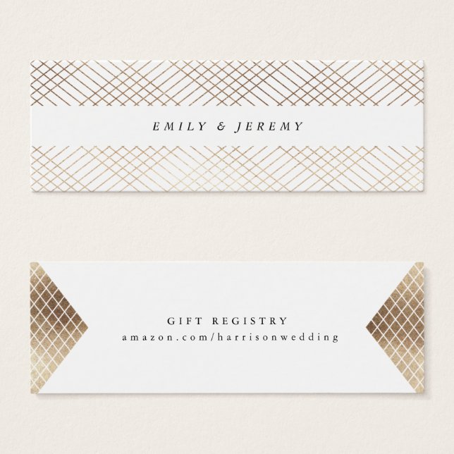 Registre de cadeaux Diamond Géométrique White Gold (Devant & derrière)