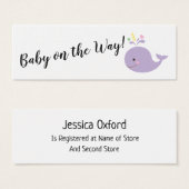 Registre de cadeaux pour bébés avec cartes de cade (Devant & derrière)