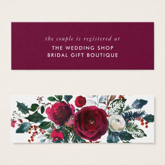 Registre de mariage hivernal de folie et de pin (Devant & derrière)