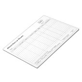 Registre de présence des employés | Bloc-notes de (Incliné)