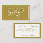 Registre des mariages - Cartes de puits d'attente (Devant / Derrière)