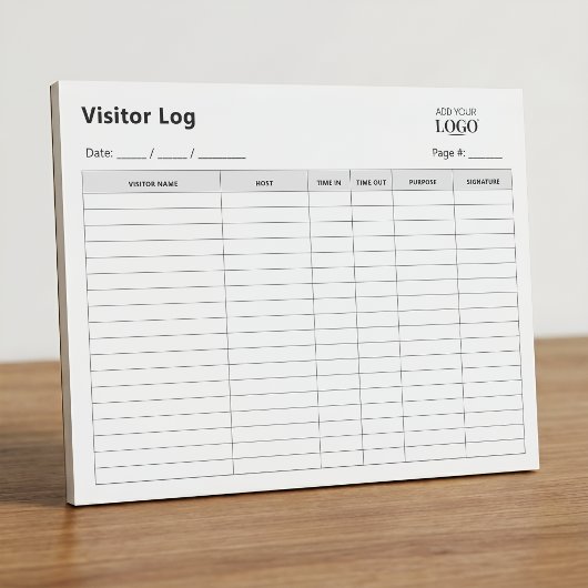 Registre des Visiteurs d'Affaires | Bloc-notes Pro