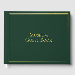 Registre des visiteurs du musée vert et or