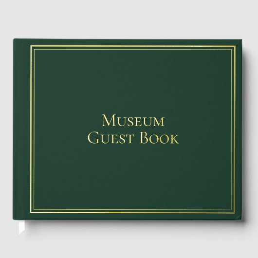 Registre des visiteurs du musée vert et or (Recto)