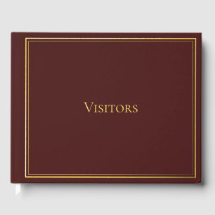 Registre des visiteurs en Bourgogne et Or Livre d'