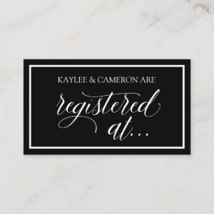 Registre mariage - Inscrit Sur Cartes - Noir