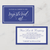Registre mariage / Inscrit Sur Cartes - Royal Blue (Devant / Derrière)