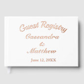 Registre mariage Vin Floral Rose Or Huile Blanc (Recto)