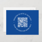 Registreer om te stemmen scannable QR Code custom Briefkaart (Voorkant / Achterkant)