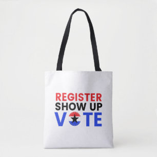 Registreer Show Up Vote 2024 Verenigde Staten Verk Draagtas