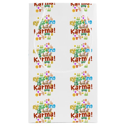 Registreren is slecht karma klein cadeauzakje (Achterkant)