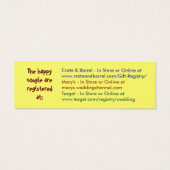 Registry Announcement Cards Mini Visitekaartjes (Achterkant)