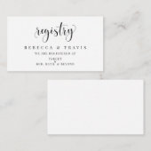 Registry Weddenschap Uitnodiging Invoegen Enclosur Informatiekaartje (Voorkant / Achterkant)