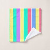 Réglage des rayures pastel de printemps (Gant de toilette)