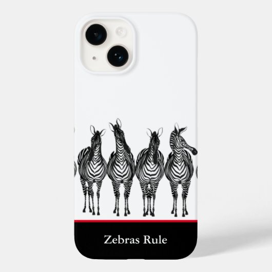 Règle coque iphone-Zebras (Verso)