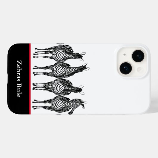Règle coque iphone-Zebras (Verso (horizontal))