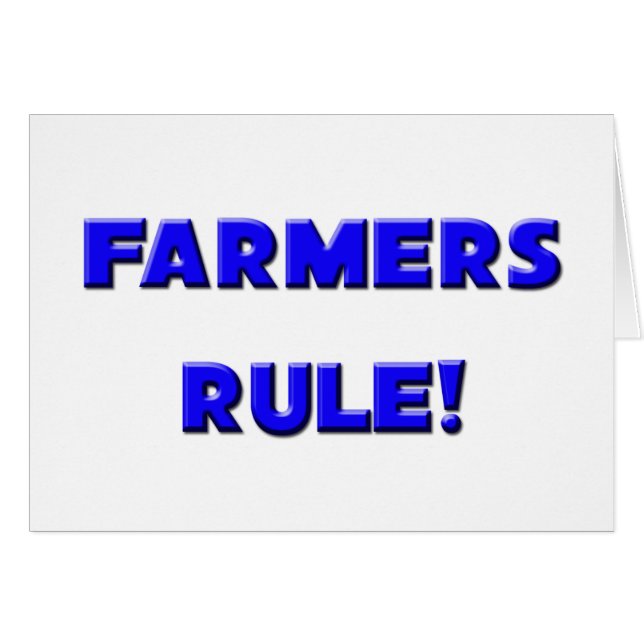 Règle d'agriculteurs ! (Devant horizontal)