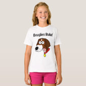 "Règle de beagles !" T-shirt de la sonnerie de la (Devant entier)
