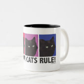 RÈGLE de chats noirs ! Tasse de café (Devant droit)