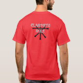 Règle de clarinettes sur le T-shirts foncé (Dos)