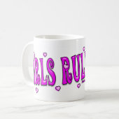 Règle de filles ! Bave de garçons ! Tasse (Devant gauche)