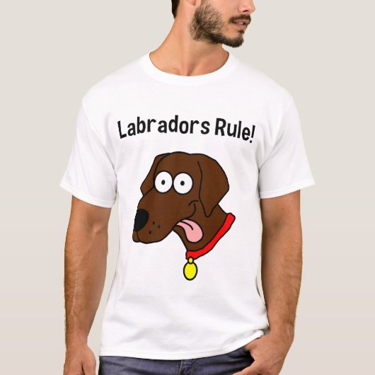 "Règle de Labradors !" Le T-shirt des hommes de (Devant)