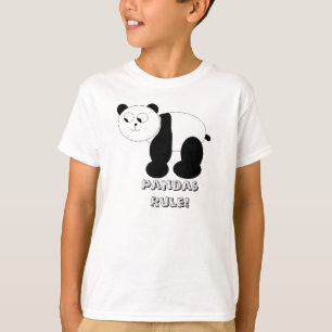 "Règle de pandas !" Le T-shirt de l'enfant