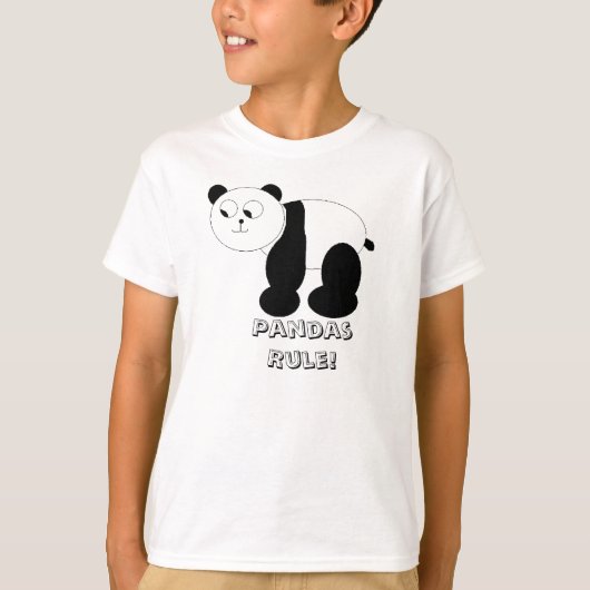 "Règle de pandas !" Le T-shirt de l'enfant (Devant)