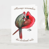 Règle du cardinal Inséparable Carte Saint-Valentin (Devant)