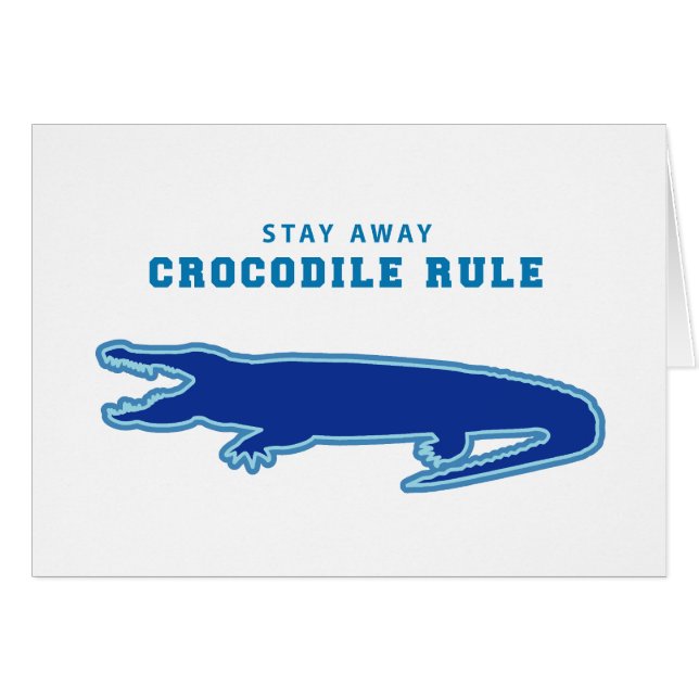 Règle du crocodile (bleu) (Devant horizontal)