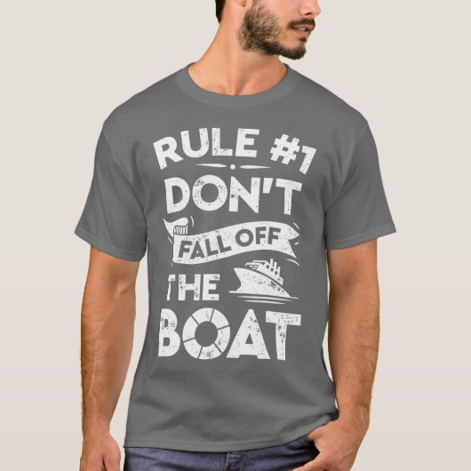 Règle Numéro 1 Ne Pas Tomber Du T-shirt Bateau (Devant)