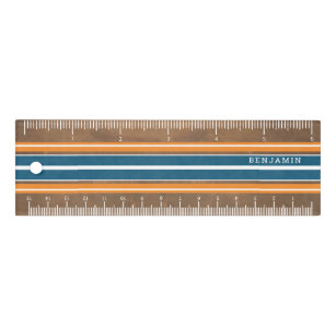 Règle Vintage Surfboard Stripes - Subtle Wood Arrière - 