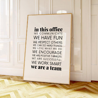 Règles de ce bureau, Impression de citation sur le
