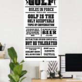 Règles de golf en vigueur - Grande affiche (Bureau à domicile)
