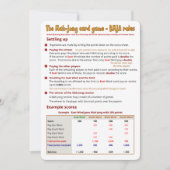 Règles de jeu de carte - arrangeant (Devant)