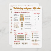 Règles de jeu de carte - marquant (Devant / Derrière)