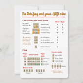 Règles de jeu de carte - marquant (Devant)