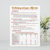 Règles de jeu de cartes à grande impression - Conf (Debout devant)