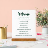 Règles de la Maison de vacances Modèle vert foncé (Mariage)