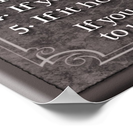 Règles de la maison -- Impression d'art (Coin)