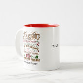 Règles de Noël Festif Personnalisées Mug (Devant gauche)
