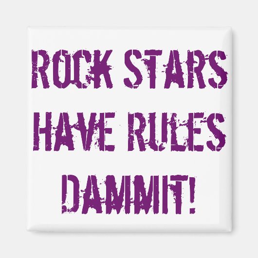 Règles de Rock Stars Magnet (Devant)